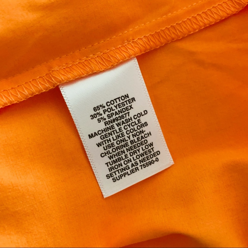 PROJECT RUNWAY Ruffle Sleeve Blouse Orange Size Medium - Picture 10 of 14